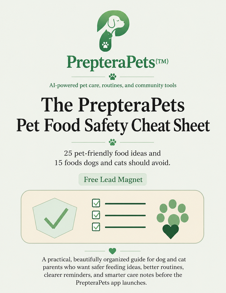 The PrepteraPets™ Pet Food Safety Cheat Sheet